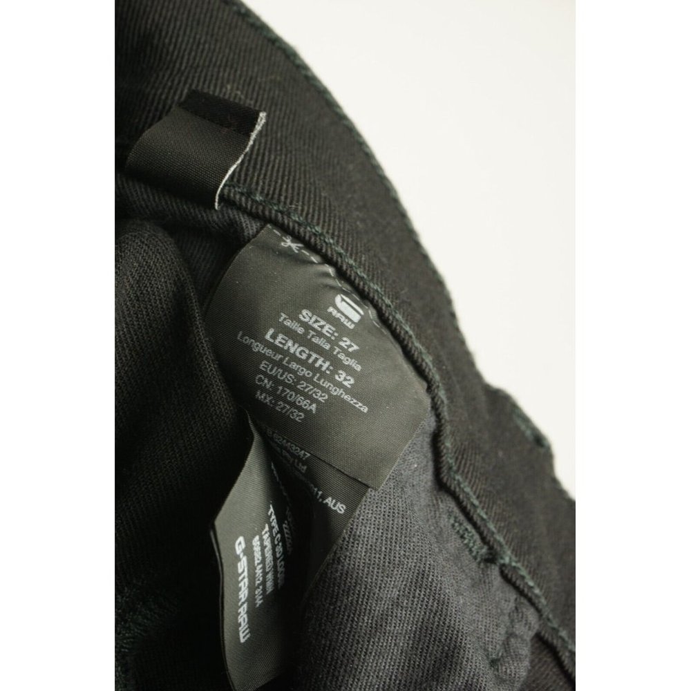 G-Star Raw Type C 3D Loose Tapered Womens Dark Black Distressed Cropped Jeans - Picture 9 of 13